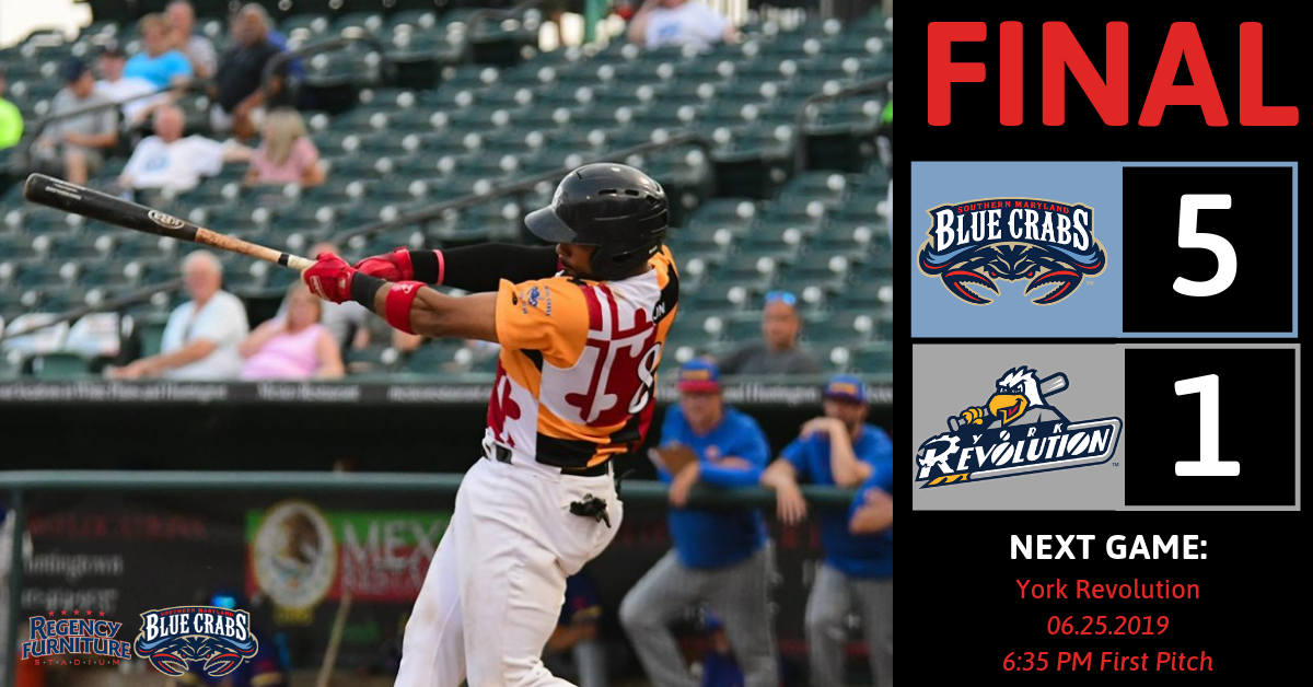 Thompson Shines in 5-1 Blue Crabs Win